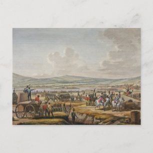 Postal Napoleón Visitando las Obras de Asedio en Danzig l