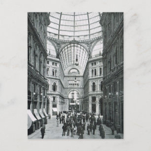 Postal Nápoles, 1908, Galleria Umberto I