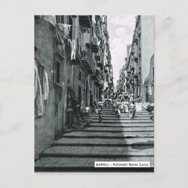Postal Nápoles, 1908, Palonetti S. Lucia (Anverso)