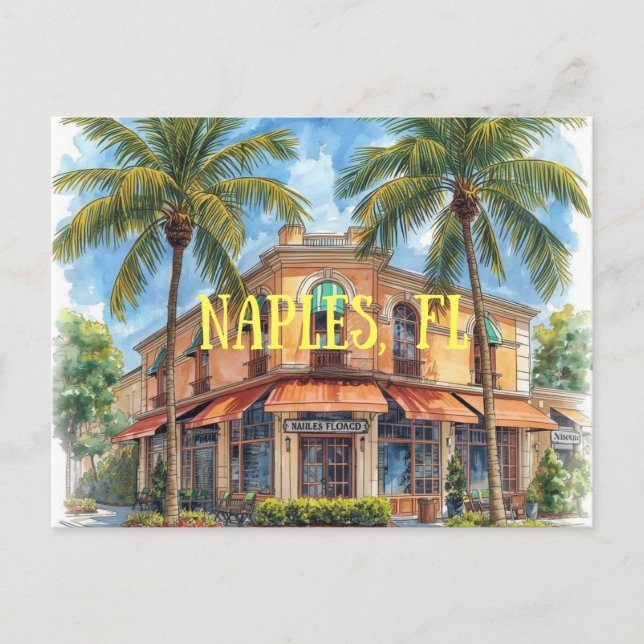 Postal Nápoles florida soñando (Anverso)