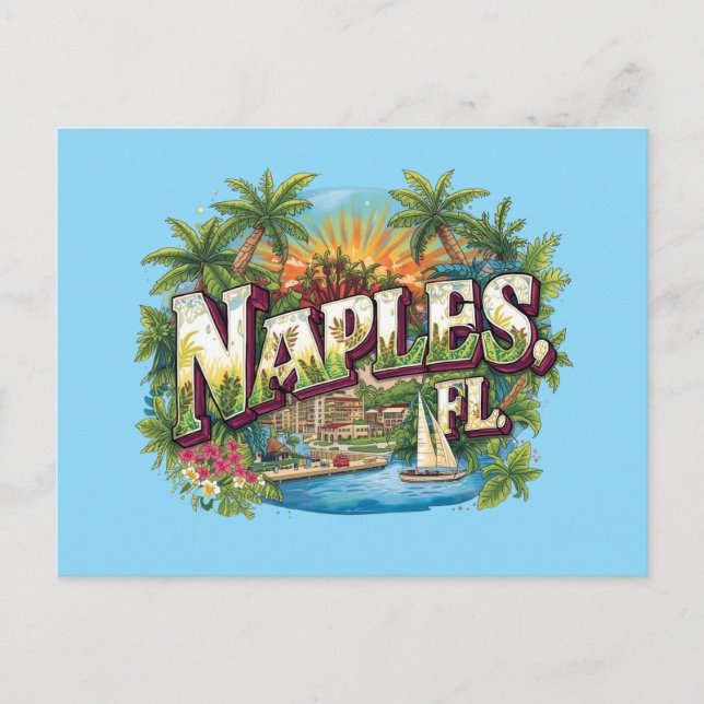 Postal Nápoles florida soñando (Anverso)