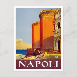 Postal Nápoles Italia Viaje vintage