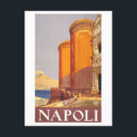 Postal Nápoles (Napoli) Poster de Viajes Vintage<br><div class="desc">Esta postal es una reproducción de un poster de viajes vintage con Nápoles,  Italia (Napoli).</div>