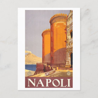 Postal Nápoles (Napoli) Poster de Viajes Vintage