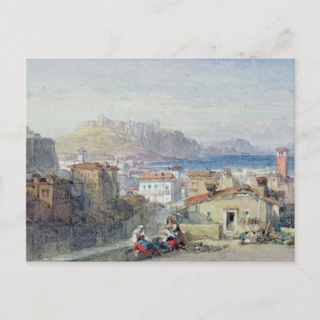 Postal Nápoles, siglo XIX; acuarela; (Anverso)