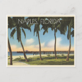Postal Nápoles vintage, vista de Florida al golfo