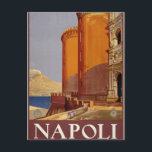 Postal Napoli Vintage Nápoles Italia Postcard<br><div class="desc">Afiche de la cosecha de napoli en una postal</div>