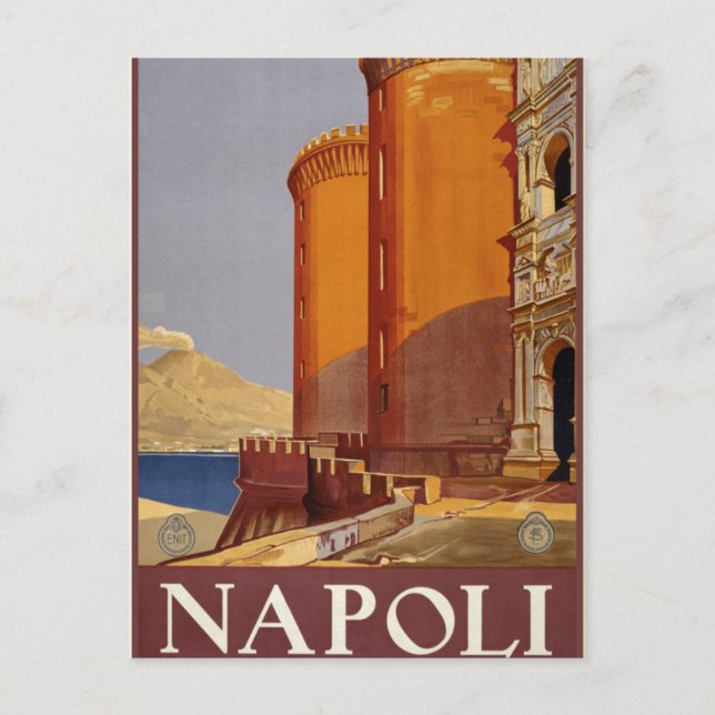 Postal Napoli Vintage Nápoles Italia Postcard (Anverso)