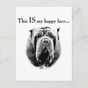 Postal Napolitano Mastiff Happy Face