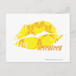 Postal Naranja Amarillo Damask