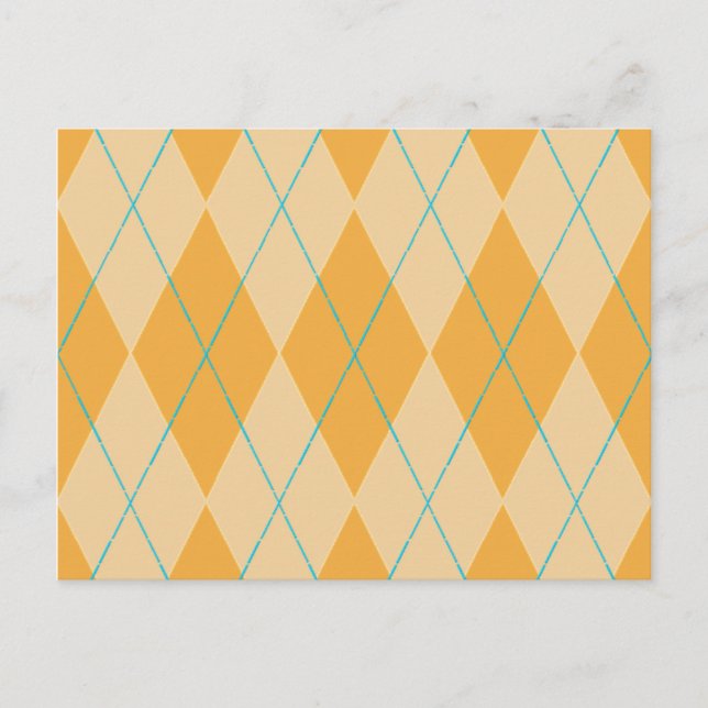 Postal Naranja Argyle (Anverso)