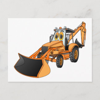 Postal Naranja Backhoe Personalizado