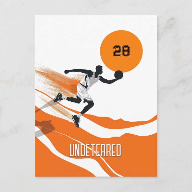 Postal Naranja Baloncesto (Anverso)