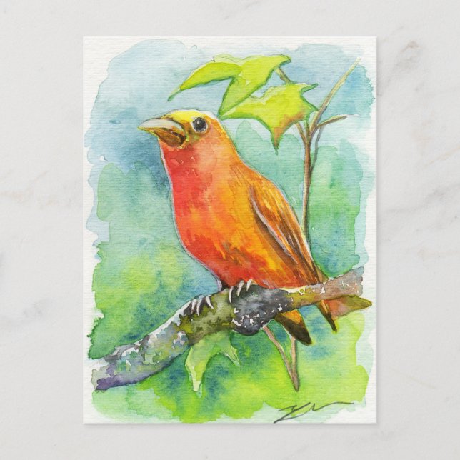 Postal Naranja Bird (Anverso)
