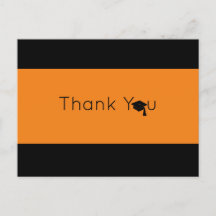 Naranja Black Bold Graduación Gracias