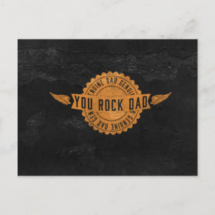 Postal Naranja Black Emblem de tu rock