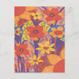 Postal Naranja bohemio audaz