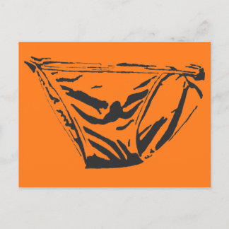 Postal Naranja Briefs Postcard