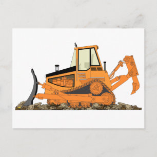 Postal Naranja Bulldozer