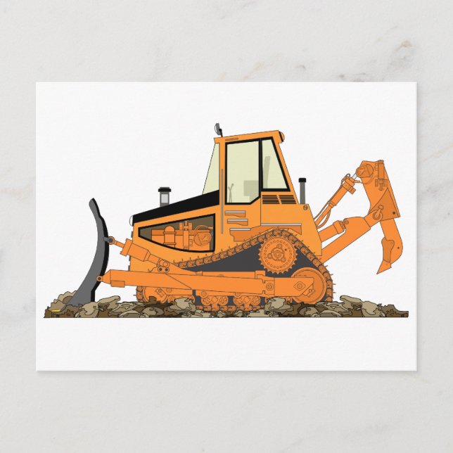 Postal Naranja Bulldozer (Anverso)