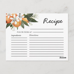 Postal Naranja Citrus Cutie Bridal Shower Receta
