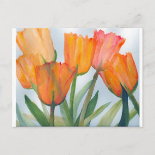 Postal Naranja Citrus Tulips
