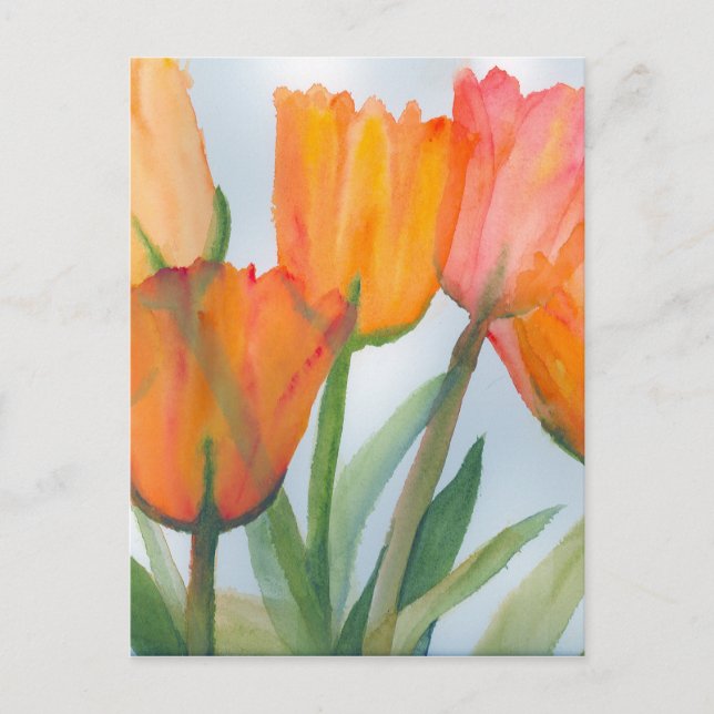 Postal Naranja Citrus Tulips (Anverso)