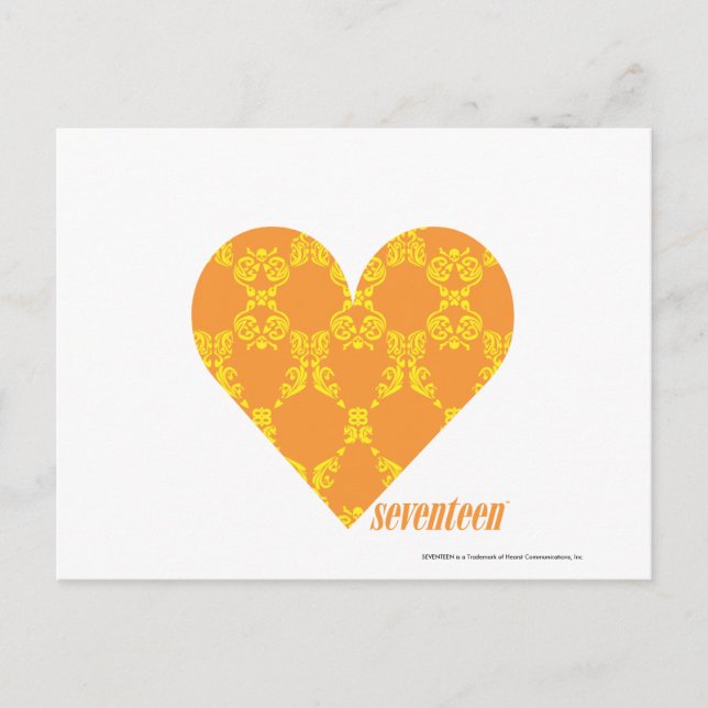 Postal Naranja Damask Amarillo 2 (Anverso)