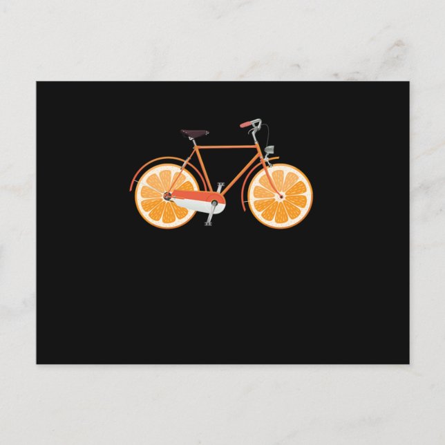 Postal Naranja de bicicleta Ruedas Bicicleta Ciclismo Gi (Anverso)