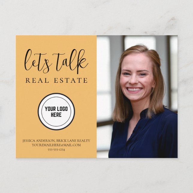 Postal Naranja de Caída Neutral Comercialización de Biene (Anverso)