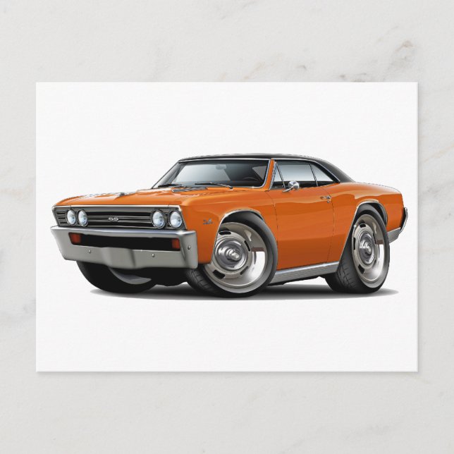 Postal naranja de Chevelle 1967 (Anverso)