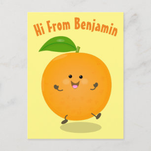 Postal Naranja de danza dulce cítricos