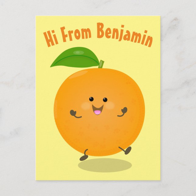 Postal Naranja de danza dulce cítricos (Anverso)