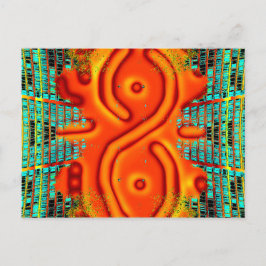 Postal Naranja de diseño extremo barrido de viento Futuri