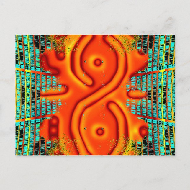 Postal Naranja de diseño extremo barrido de viento Futuri (Anverso)