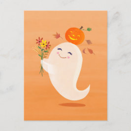 Postal Naranja de Flandes y Flandes de Halloween