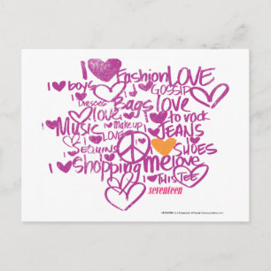 Postal Naranja de graffiti/morado