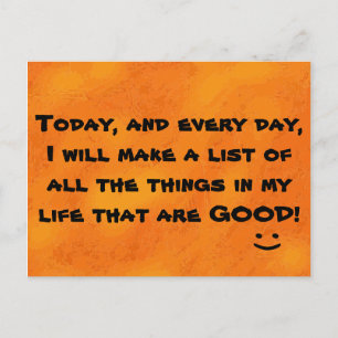 Postal Naranja de impresión de presupuesto motivacional d