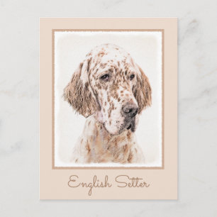 Postal Naranja de Inglaterra Belton Pintura de Perro Arte