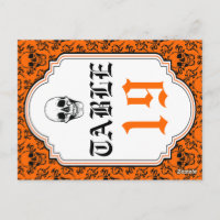 Naranja de la máscara de calaveras, número de tabl