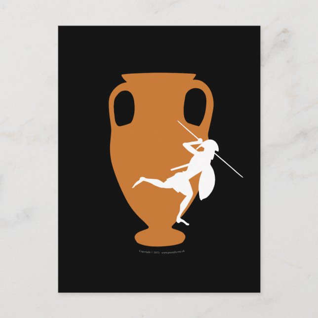 Postal Naranja de Panoply y logotipo blanco (Anverso)