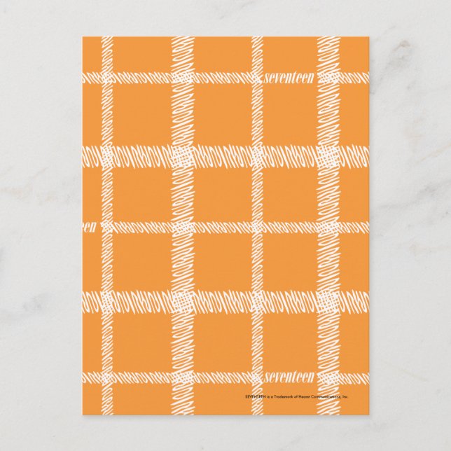 Postal Naranja de Plaid (Anverso)