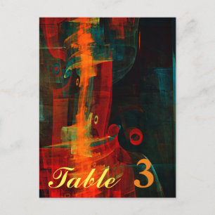 Postal Naranja del agua Azul Rojo Azul Moderno Resumen Pa