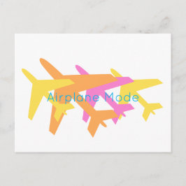 Postal Naranja en modo avión Viaje del piloto amarillo ro
