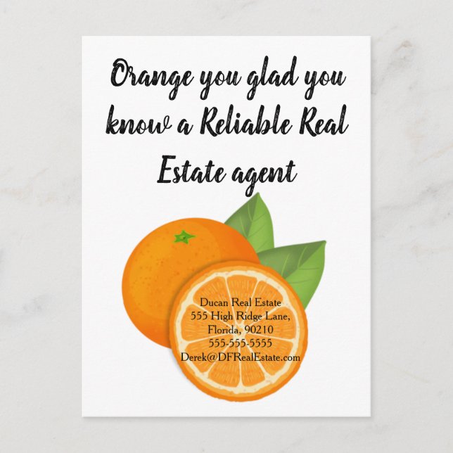 Postal ¿Naranja estás contento de que el cliente venda ma (Anverso)