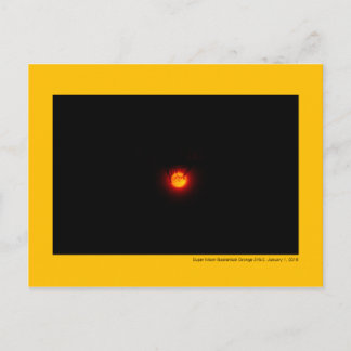Postal Naranja estupendo del baloncesto de la luna 316-2