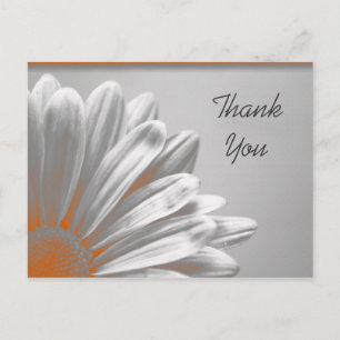 Postal Naranja Floral Highlights Gracias