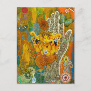 Postal Naranja Ganesha