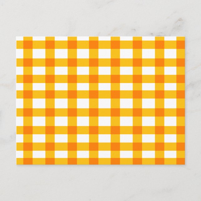 Postal Naranja Gingham (Anverso)