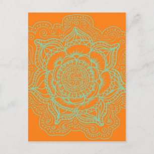 Postal Naranja Green Mandala